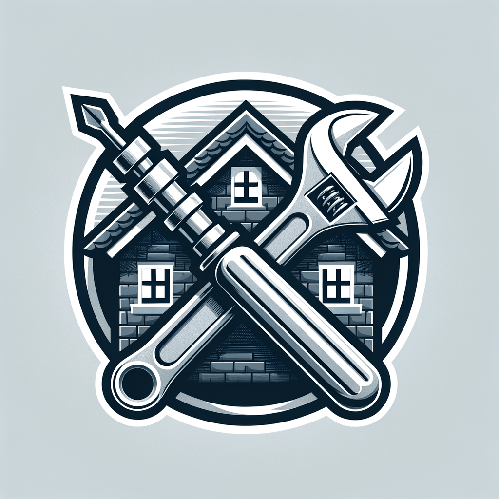 create a logo for a handyman. include a screwdriver, wrench and a house roof