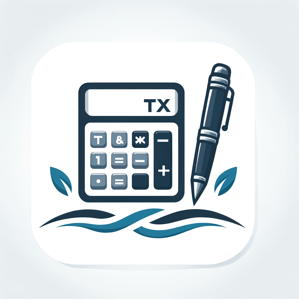 Create a logo for tax and accounting company using calculator, pen with gray and blue with no text in the image